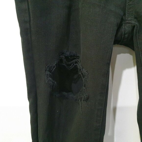 GAP Girlfriend Jeans Women’s Size 24 R Black Destroy Destroyed Distressed Denim - Picture 4 of 8